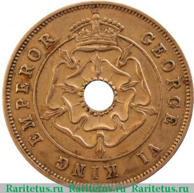 1 пенни (penny) 1939 года   Южная Родезия