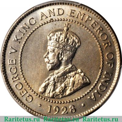 1 пенни (penny) 1928 года   Ямайка