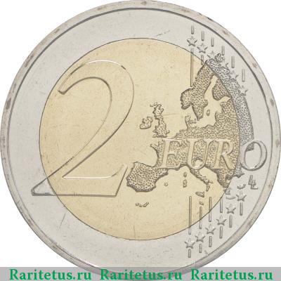 Реверс монеты 2 евро (euro) 2015 года  30 лет флагу Кипр