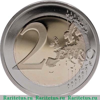 Реверс монеты 2 евро (euro) 2012 года  10 лет евро, Кипр
