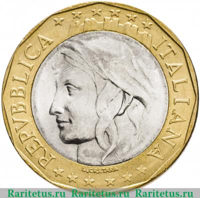 1000 лир (lire) 1997 года   Италия