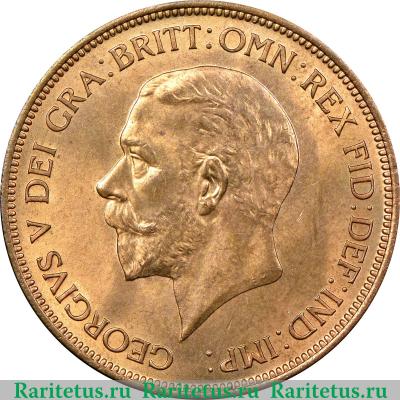 1 пенни (penny) 1936 года   Великобритания