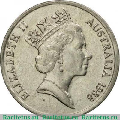 10 центов (cents) 1988 года   Австралия
