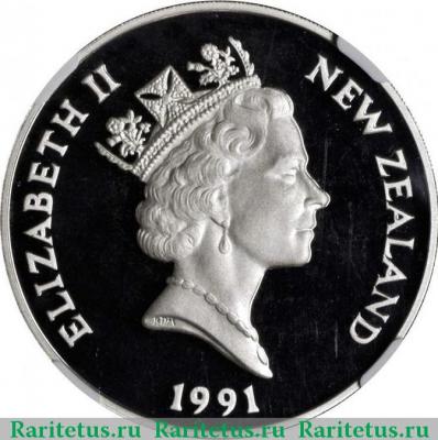 5 долларов (dollars) 1991 года   Новая Зеландия proof