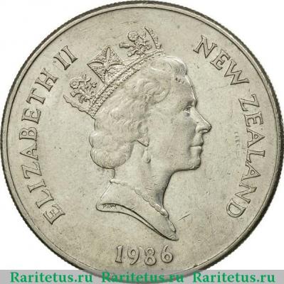 10 центов (cents) 1986 года   Новая Зеландия