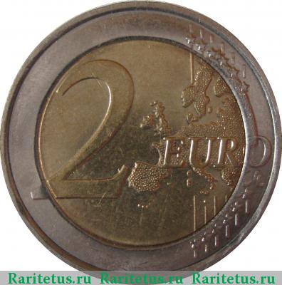 Реверс монеты 2 евро (euro) 2008 года J Германия