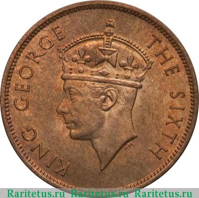 1 цент (cent) 1949 года   Британский Гондурас