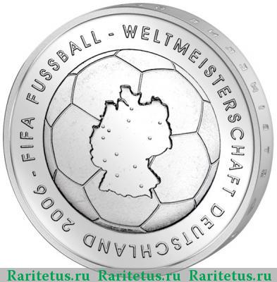 Реверс монеты 10 евро (euro) 2003 года F чемпионат по футболу Германия
