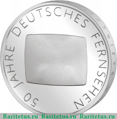 Реверс монеты 10 евро (euro) 2002 года G 50 лет телевидению Германия