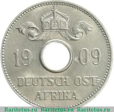 10 геллеров (heller) 1909 года   Германская Восточная Африка