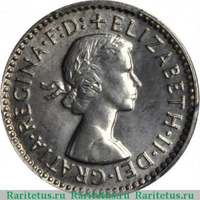 3 пенса (pence) 1956 года   Австралия proof