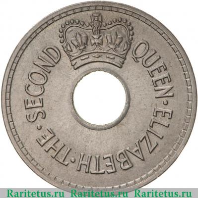 1 пенни (penny) 1965 года   Фиджи