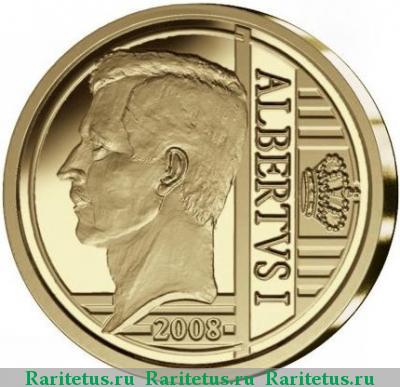12,5 евро (euro) 2008 года  Альберт I Бельгия proof
