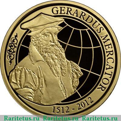 Реверс монеты 100 евро (euro) 2012 года  Герард Меркатор Бельгия proof