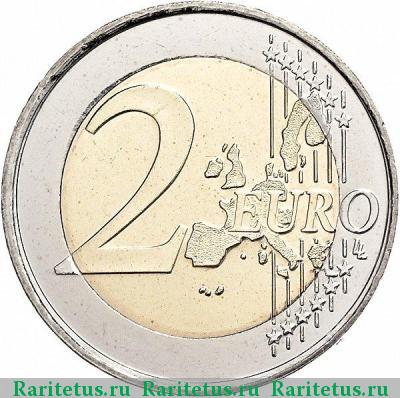 Реверс монеты 2 евро (euro) 2005 года  экономический союз Бельгия