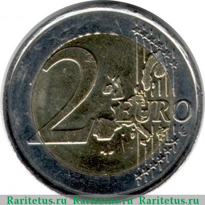 Реверс монеты 2 евро (euro) 2000 года  Бельгия