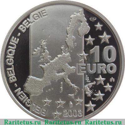 10 евро (euro) 2003 года  Жорж Сименон Бельгия proof