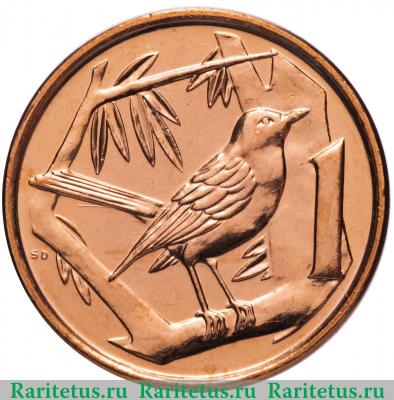 Реверс монеты 1 цент (cent) 2008 года   Каймановы острова