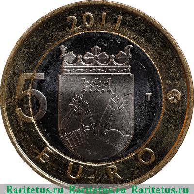 Реверс монеты 5 евро (euro) 2011 года  Карелия Финляндия