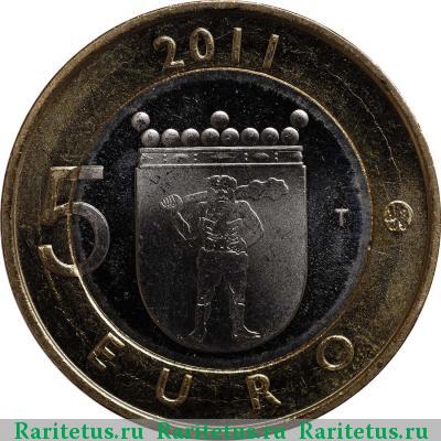 Реверс монеты 5 евро (euro) 2011 года  Лапландия Финляндия