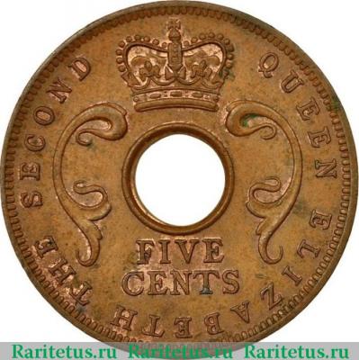 5 центов (cents) 1963 года   Британская Восточная Африка