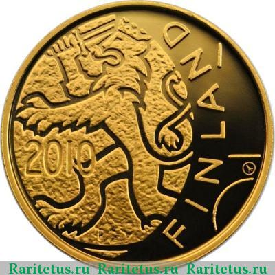 100 евро (euro) 2010 года  финская валюта Финляндия proof