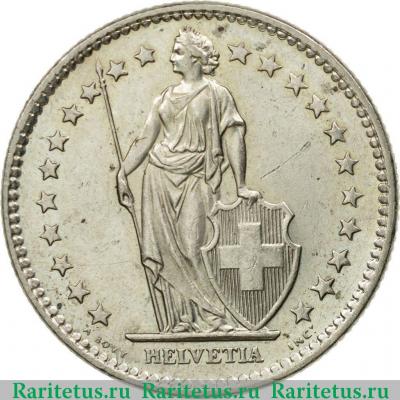 2 франка (francs) 1976 года   Швейцария