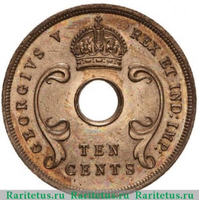 10 центов (cents) 1921 года   Британская Восточная Африка
