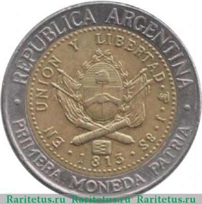 1 песо (peso) 2008 года   Аргентина