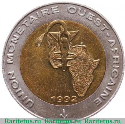 250 франков (francs) 1992 года   Западная Африка (BCEAO)