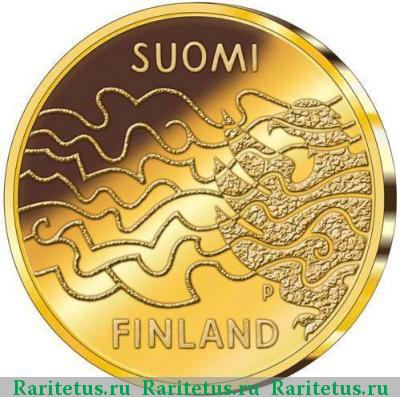 100 евро (euro) 2008 года  финляндская война Финляндия proof