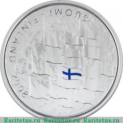 10 евро (euro) 2008 года  финский флаг Финляндия