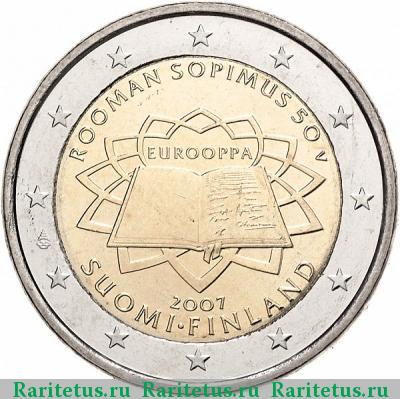 2 евро (euro) 2007 года  Римский договор, Финляндия