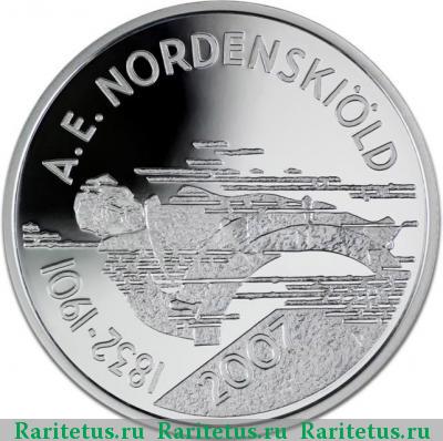Реверс монеты 10 евро (euro) 2007 года  Норденшёльд Финляндия