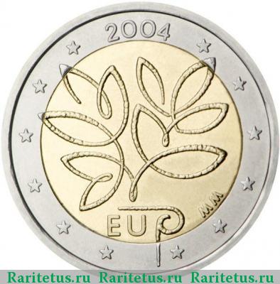 2 евро (euro) 2004 года  расширение ЕС Финляндия