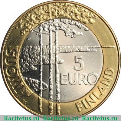 5 евро (euro) 2003 года  хоккей Финляндия