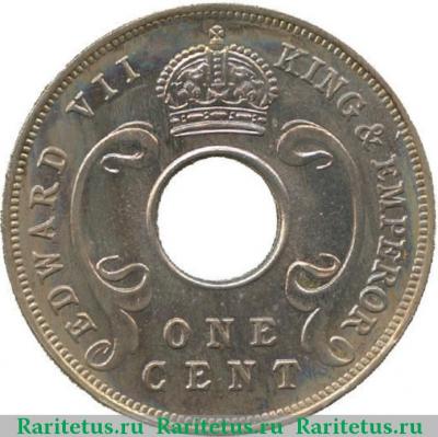 1 цент (cent) 1909 года   Британская Восточная Африка