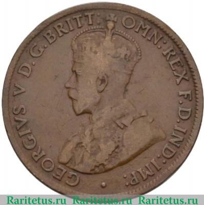 1/2 пенни (penny) 1919 года   Австралия