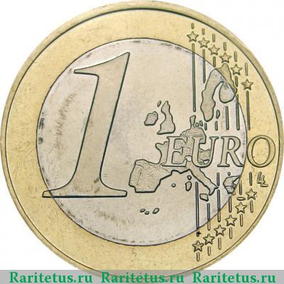 Реверс монеты 1 евро (euro) 2002 года  Греция