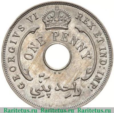 1 пенни (penny) 1947 года KN  Британская Западная Африка