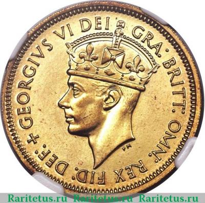 1 шиллинг (shilling) 1949 года H  Британская Западная Африка