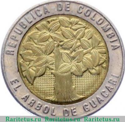 500 песо (pesos) 2008 года   Колумбия