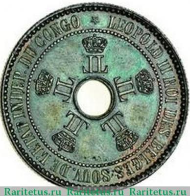 5 сантимов (centimes) 1894 года   Свободное государство Конго