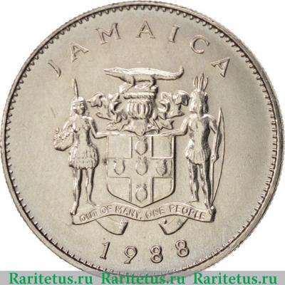 20 центов (cents) 1988 года   Ямайка