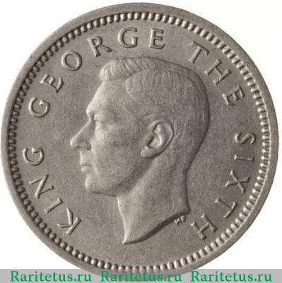 3 пенса (pence) 1952 года   Новая Зеландия