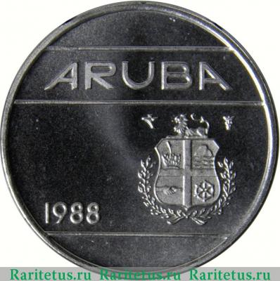 25 центов (cents) 1988 года   Аруба