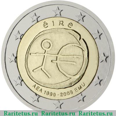 2 евро (euro) 2009 года  10 лет союзу, Ирландия