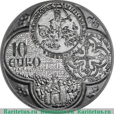 Реверс монеты 10 евро (euro) 2015 года  франк, серебро Франция proof