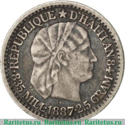 10 сантимов (centimes) 1887 года   Гаити
