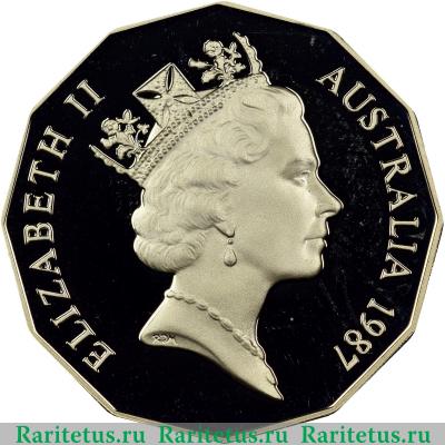 50 центов (cents) 1987 года   Австралия proof